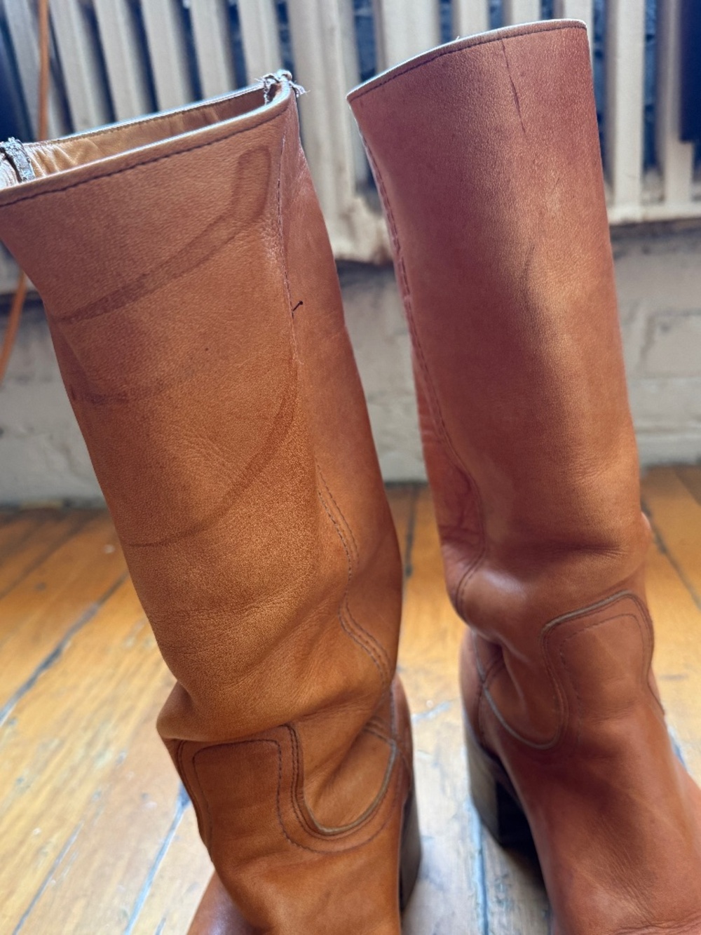 Women's Vintage Frye Campus Boot, Black Label, Size 9B - Picture 6 of 6